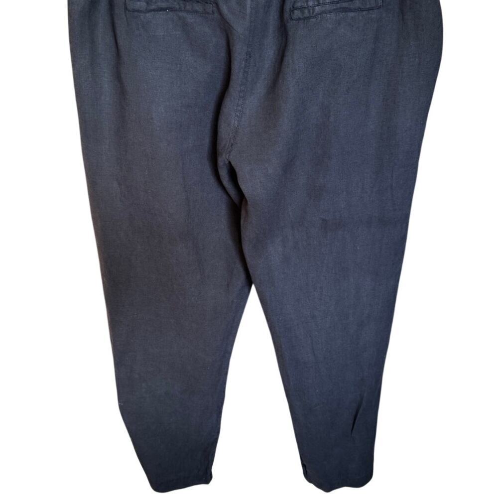 Johnny Was Linen Pleated Pant Trouser High Rise Relaxed Fit Black Size XL - Picture 8 of 12